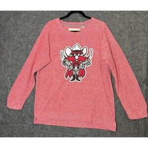 COZY XL Pressbox Comfy Terry Red Cowboy Graphic Sweatshirt Tunic Cotton Blend